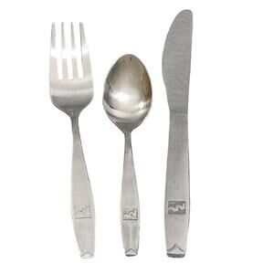 Vintage Western Airlines Serving Flatware Set of 3 Includes Spoon Fork Knife